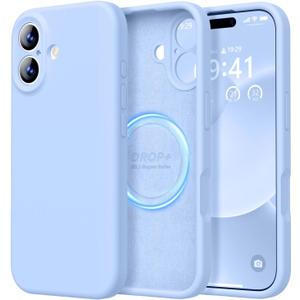 LOVE 3000 Designed for iPhone 17 Case, Premium Silicone [Compatible with Magsafe][Soft Anti-Scratch Microfiber Lining] Shockproof Protective Phone Case for Men Women 6.3", Light Blue