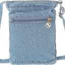 2 x AOCINA Small Denim Purse Blue Jean Purse Shoulder Bag Denim Crossbody Bags for Women