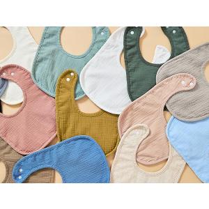 Konssy Muslin Baby Bibs 6 Pack Baby Bandana Drool Bibs Cotton for Unisex Boys and Girls, Soft Absorbent Set for Teething and Drooling