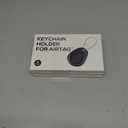 3 x Waterproof AirTag Keychain Holder - 4 Pack Airtag Lock Case with Wire Cable Compatible with Apple AirTags, Ultra Durable Anti-Lost Protective Case with Keyring for Luggage, Backpack (Black)