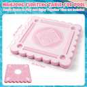 Thenshop Floating Mahjong Table for Pool Floating Game Table for Poker Cards Dominoes Summer Water Game Tray for Hot Tub Lake Beach Party 30 x 30 Inch(Pink Cookie Shape), 75 x 75 cm