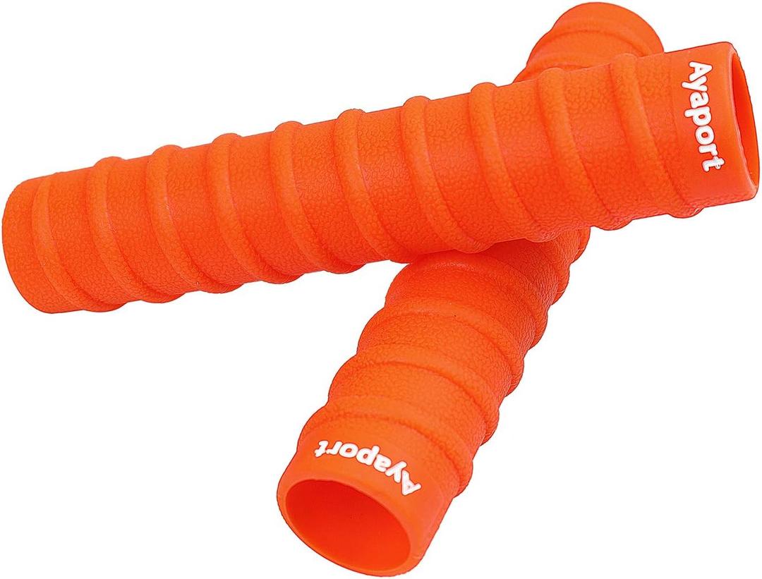 Ayaport Kayak Paddle Grips Non-Slip Silicone Wraps Blister Prevention Kayaking Accessories for Take-Apart Paddles (Orange)