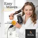 Belula 100% Soft Boar Bristle Round Brush for Blow Drying Set. Round Hair Brush With Medium 2.1 Wooden Barrel. Hairbrush Ideal to Add Volume and Body. Free 3 x Hair Clips & Travel Bag.