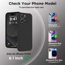 Magnetic for iPhone 14 Pro Case, Compatible with MagSafe, [Full Camera Protection][2 Screen Protectors], Magnet Suction Cup Phone Mount Shockproof Liquid Silicone Phone Case 6.1", Black