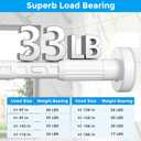 Extra Long Tension Curtain Rods 41-103 Inch, White, One-Click Heavy Duty