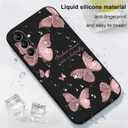 for Samsung Galaxy A55 5G Case Creative Design Flower Pattern A55 5G Case Slim Soft Silicone Protective Samsung A55 5G Phone Cover 6.6 inch-Butterfly Black