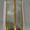 Glass Hurricane Candle Holder, Set of 3 Large Clear Hexagon Lanterns Pillar Candle Lantern with Gold Metal Frame Wedding Centerpiece Table Decor Home Decorations