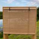 XIUXIU Bamboo Roller Shades Roman Shades for Window Roll Up Blinds for Home Light Filtering Indoor Outdoor Patio C56 W x 83" H