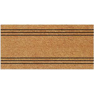 Eco Living Extra Large Coco Coir Mats, Plain Entry Mat with Stripes, 47x22