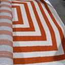 JONATHAN Y Bandol Mitre Stripe Terracotta/Ivory Indoor Area Rug, 5x8, Modern, Classic, Geometric, Easy-Cleaning for Living Room, Bedroom, Kitchen, Pet Friendly, Non-Shedding (MOH211B-5)