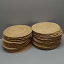 20 Pcs Round Placemats Bulk Plate Chargers Set 11.8 Inch Woven Placemat Rustic Braided Straw Rattan Charger Natural Water Hyacinth Place Mat for Wedding Party Table Single Tableware Use