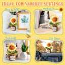 3 x Funny Retirement Gifts for Women Mom Coworker Teacher  Mothers Day Gift  Mini Positive Sunflower Crochet A Wise Woman Once Said  Leaving, Farewell, Going Away Gifts for Friends, Employee (Yellow)