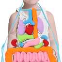 KAKIBLIN 3D Organ Apron,(Upgrade Version) Anatomy Apron Human Body Organs Awareness Educational Toy for Home Preschool Teaching Aid, Transparent
