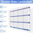 3pcs 32" x 48" 2026 Wall Calendar Dry Erase - Large Starry Sky Calendar Wet & Dry Erasable Laminated 12 Month Annual Yearly Planner, Reversible, Horizontal/Vertical (2026 Wall Calendar)