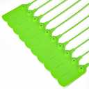 Middle Duty Plastic Seal Pull-Tite Security Seal Numbered Security Tags Self-Locking Safety Ties Zip Ties for Garment Cloethes Shoes Bags and Logistics (Green, 100 PCS)