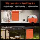 Silicone Griddle Tools Mat for Blackstone - 16 Inch Food Grade Silicone Spatula Mat with Drip Pad, Thickened Side Shelf BBQ Grilling Gadgets Accessory for Outdoor Kitchen Counter Must Have