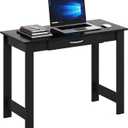 FURINNO Jaya Writing Desk For Residential Use With DrawerBlack, Blackwood, Large