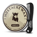 Striking Viking Mustache Wax and Comb Kit Beard and Moustache Wax for Men with Strong Hold Natural Beeswax Helps Tam