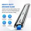 with Lock Heavy Duty Drawer Slides 12 14 16 18 20 22 24 26 28 30 32 34 36 40 44 48 52 56 60 Inch 500 Lbs Side Mount Full Extension Ball (Load:250 lb (with Lock) -W:53mm, 24 Inch)