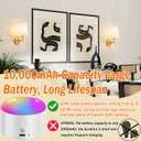 Wall Sconce Battery Operated Wall Light Fixure with Remote Control, Dimmable Battery Operated Wall Sconces Set Of Two, Indoor Wireless Wall Mounted Lamp with Rechargable Bulb For Bedroom Living Room (