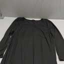 ENMAIN Women's Tops 3/4 Sleeve Dressy Casual Plus Size Tunic Tops to Wear with Leggings Swing Flare T-Shirt Loose Fit Blouses (Medium, A2-black)