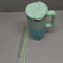BJPKPK 40 oz Insulated Tumbler With Lid And Straw Stainless Steel Tumblers Cup With Handle For Women And Men,Mint