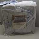 Tommy Hilfiger - Full/Queen Comforter Set, Super Soft Bedding with Matching Sham, Breathable Bed Essentials (Modern Stripe White, Full/Queen)