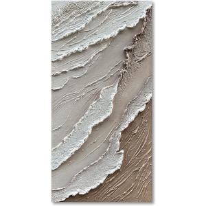 NANKAI Art 48x24 Inches white thick texture Abstract Oil painting Hand-painted Ocean Landscape Oil painting Home wall decorative art oil painting