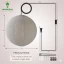 HKHDEECO 20 Inch Linen Plug in Pendant Light with 191 Inch Cord E26 Socket