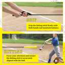 Baseball Hitting Stick,Batting Practice Equipment for Baseball and Softball,Extended Handlebar with Grip Strap,Ideal One-on-One Baseball Training Equipment, Softball Swing Trainer