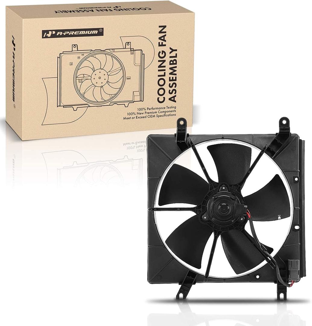 A-Premium Engine Radiator Cooling Fan Assembly | Compatible with Select Honda & Acura Models - Accord 1994-1997, Prelude 1997-1998, CL 1997 - Replace# 67458875ABC