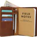 Leather Field Notes Wallet Cover For Memo Pocket Sized Notebook, Fits 3.5 X 5.5 Notebooks, Separate Pocket For Cash, Real Top Grain Leather, Multiple Pockets For Extra Functionality And Pen Loop