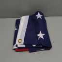 Premium American Flag 5x8 Ft TearProof Series for Outside, Heavy Duty OutdoorLongest Lasting, Super Tough Fade Resistant Spun Polyester, High Wind US Outdoor Flags Embroidered Stars, Sewn Stripes, Brass Grommets