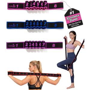 Fitness Resistance Bands for Stretching and Yoga with Handles, Number Fashion Puller, Exercise Cordless Battle, Ropes Beginner Light Fit, Numbers Full Body Tension Rope Bungee Strap