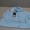 Lexiart Mens Fashion Athletic Hoodies Sport Sweatshirt Solid Color Fleece Pullover (Blue, L)