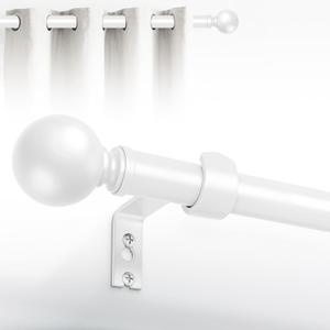 Hei!Dear Curtain Rods for windows 30 to 45 Inches(2.5-3.75 Feet), Adjustable 5/8 inch, Heavy Duty Decorative Splicing Curtain Rod,Small Window Rods Set,Size: 30"-45",White