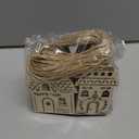 Gingerbread House Wood Gift Tags Set  8 Holiday Tags with Bakers Twine  2 Each of 4 Etched Designs  Gift Present Labels & Decorations