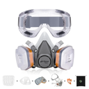 AirGearPro G-500 Reusable Respirator Mask with A1P2 Filters | Anti-Gas, Anti-Dust | Gas Mask Ideal for Painting, Woodworking, Construction, Sanding, Spraying, Chemicals, DIY etc