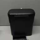 ELPHECO Kitchen Compost Bin with Lid 1.8 Gallon Hanging Trash Can with Lid, 7 Liter Wall-Mounted Garbage Can for Kitchen Cabinet Door, Small Under Sink Trash Can for Cupboard, Bathroom, Office Black