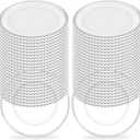 50Pcs Clear Charger Plates Bulk Wedding - 13" Premium Clear Plastic Chargers with Silver Beaded Rim，Decorative Dinner Charger Plates for Events & Parties