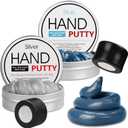 2 Pack Magnetic Slime Putty, Soft Magic Slime Hand Therapy Putty Fidget Game Stress Relief Thinking Educational Toy with Upgraded Magnet Christmas Birthday Gifts for Kids Adults(Blue,Silver)