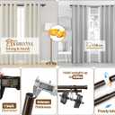 KAMANINA 1 Inch Double Curtain Rods 66 to 120 Inches (5.5-10 Feet), Heavy Duty Adjustable Double Curtain Rod for Windows, Bronze Drapery Rods with End Caps