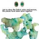 17cm Plush Doll D I Y Material, Semi-Finished, only Need to add Filling Material. Including Fabric, Face, Hand, Feet Accessories (Green)