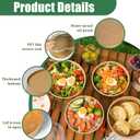 PakTalk 50 Pack Disposable Salad Bowls with Lids, 17oz Round Microwave-Safe Meal Prep Containers for Food Storage, BPA-Free Leakproof Heavy Duty Paper Bowls, Perfect for Parties, Picnics, Takeout