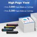 TN229XL 229XL TN229 High Yield Toner Cartridge Compatible Replacement for Brother TN229XL TN-229 Works with Brother MFC-L3720CDW L3780CDW L3765CDW HL-L3220CDW L3280CDW L3300CDW Printer (4-Pack Color)