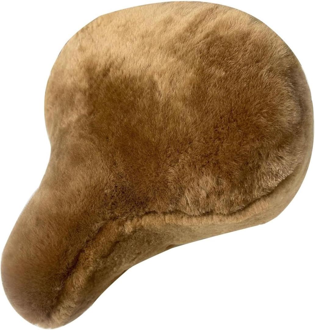 Yixasdw 11 * 11in, 12 * 12in 6 Colors Genuine Sheepskin Bicycle Seat Cover, Cushion Bicycle Seat Cover Sheepskin Cruiser with Sheepskin Bicycle Seat Cover/Pad Pure Wool Cushion