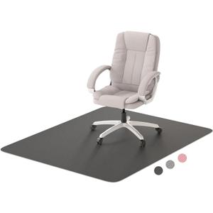Hsurbtra Office Chair Mat for Hardwood Floor, 35" x 47" Large Anti-Slip Computer Chair Mat, Heavy Duty Wood & Tile Floor Protector, PVC Desk Rug for Office Home, Black