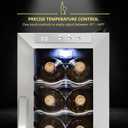 SCHMCK 12 Bottle Compressor Wine Cooler Refrigerator w/Lock - Large Freestanding Wine Cellar For Red, White, Champagne or Sparkling Wine - 41f-64f Digital Temperature Control Fridge Stainless Steel