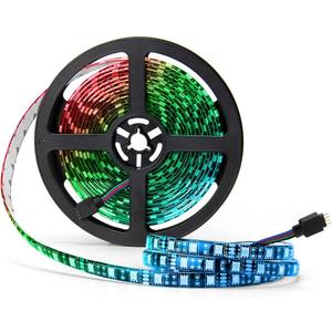 SUPERNIGHT LED Strip Lights, 16.4FT 5M SMD 5050 Waterproof 300LEDs RGB Color Changing Flexible LED Light Strip for Bedroom, TV Back Lighting, Christmas, Valentine's Day (Black PCB)