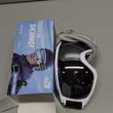 findway Ski Goggles OTG - Over Glasses Snow/Snowboard Goggles for Men, Women & Youth - 100% UV Protection (A1-white Silver Vlt 10%)